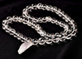 satyaloka  Azeztullite 108 beads rosary +satyaloka hexagonal pendant mala # 8148