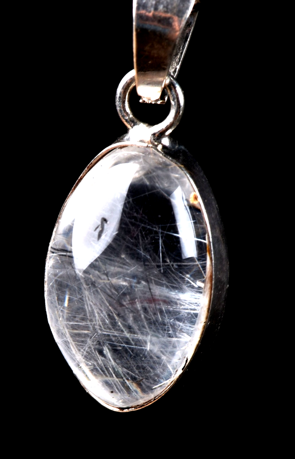 satyaloka   quartz  scrying  tiny rutile lingam meditation fairies  # 7843