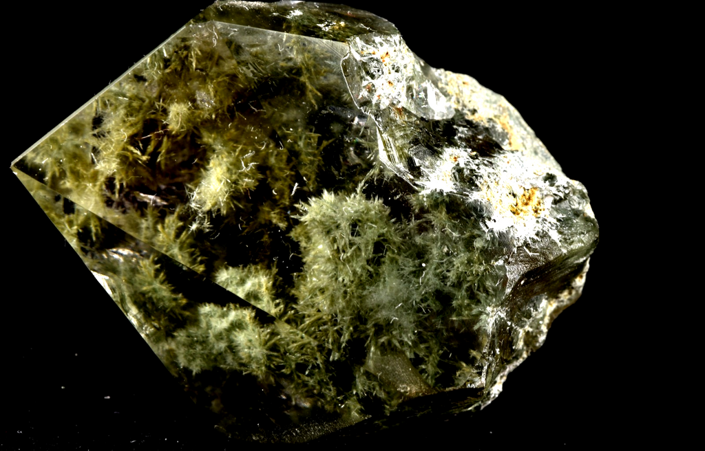 Himalayan cool green world crystal lodolite garden scrying meditation #7873