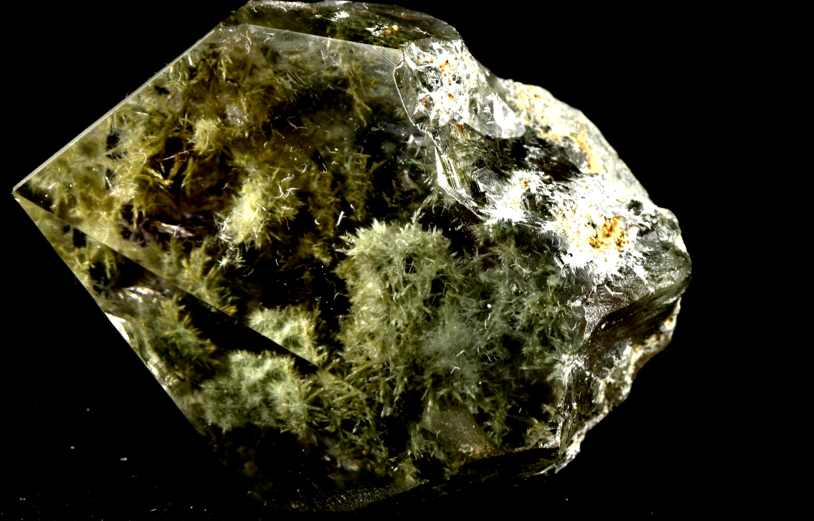 Himalayan cool green world crystal lodolite garden scrying meditation #7873
