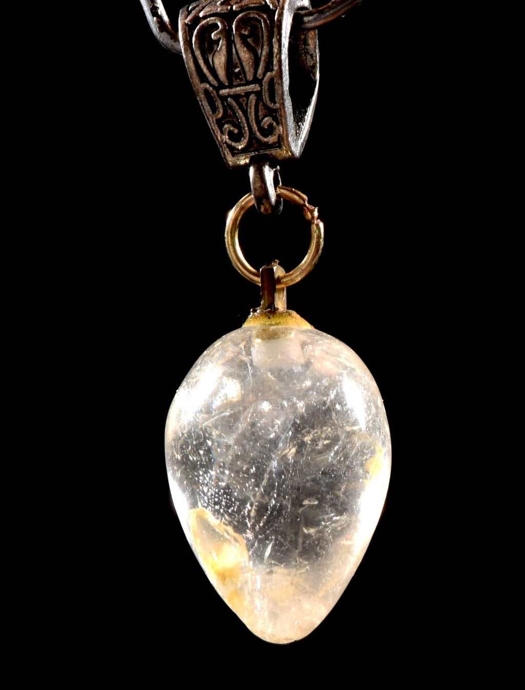 Satyaloka golden healer quartz  grape shape pendant  synergy 12 crystal #1021