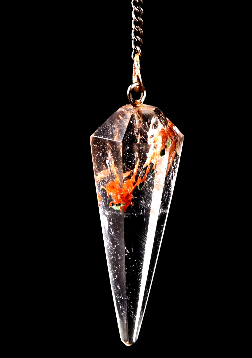 Satyaloka satyamani region  quartz   pendulum  synergy 12 crystal #7830