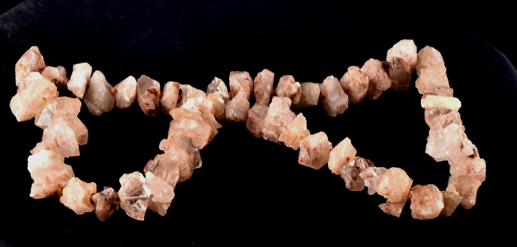 Nirvana quartz Himalayan  growth interference  pink   ice quartz Necklace #8299