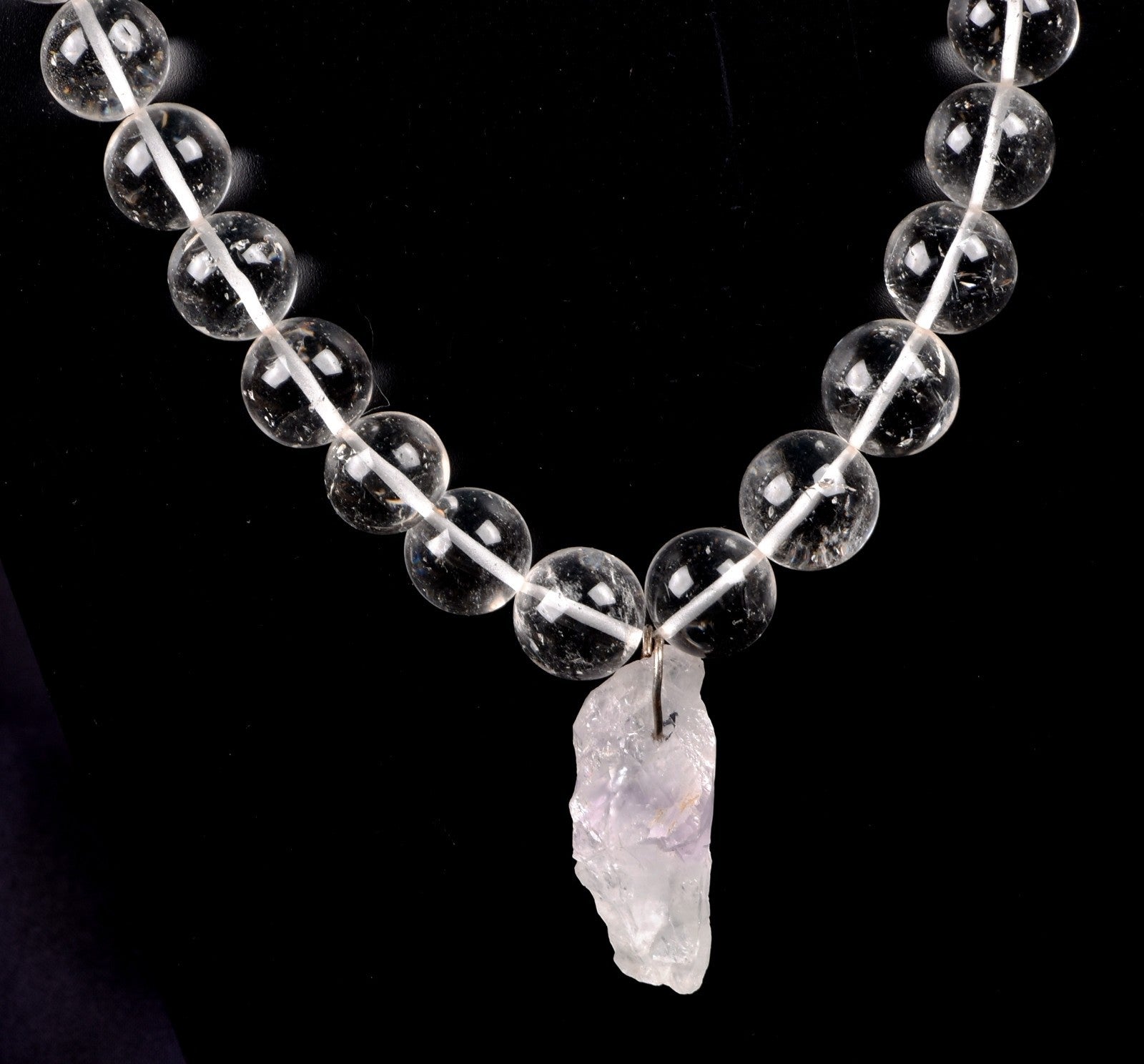satyaloka  Azeztullite 108 beads rosary +satyaloka hexagonal pendant mala # 8148