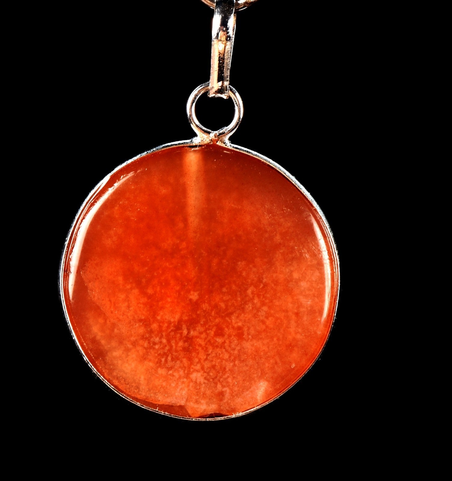 Carnelian  round pendant   courage creativity shaman protection #7753