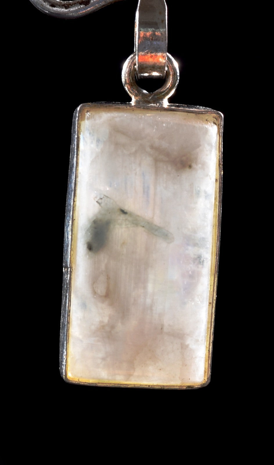 Moon stone chatoyant  tiny pendant  achieve inner growth and strength.  1034