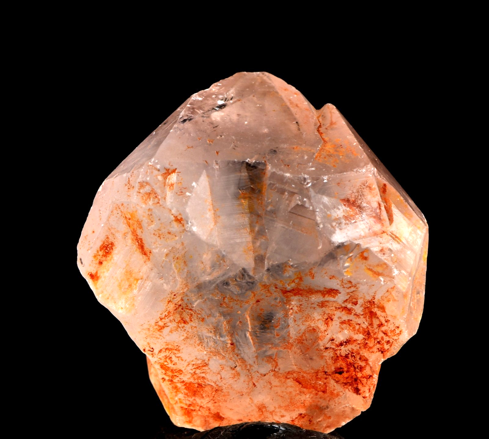 pink satyaloka region   quartz with rare amethyst hue sat-chit ananda #7976