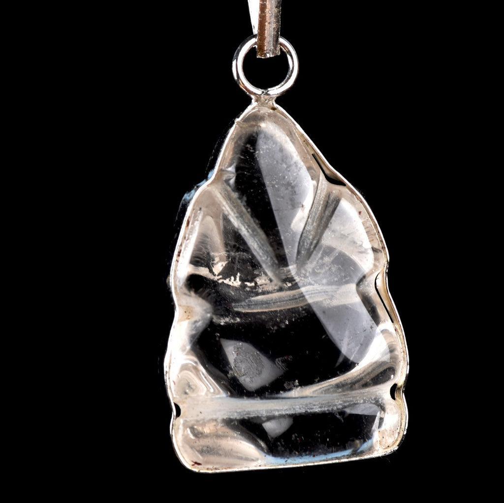 Satyaloka  quartz high frequency ganesh pendant# 7742