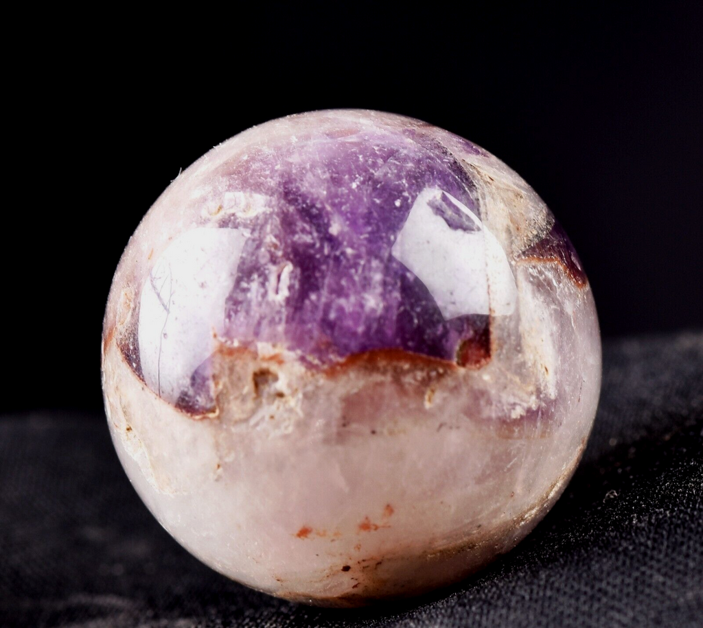 Super 7 melody stone ''evil eye'' chevron shaman sphere for your altar  #7286