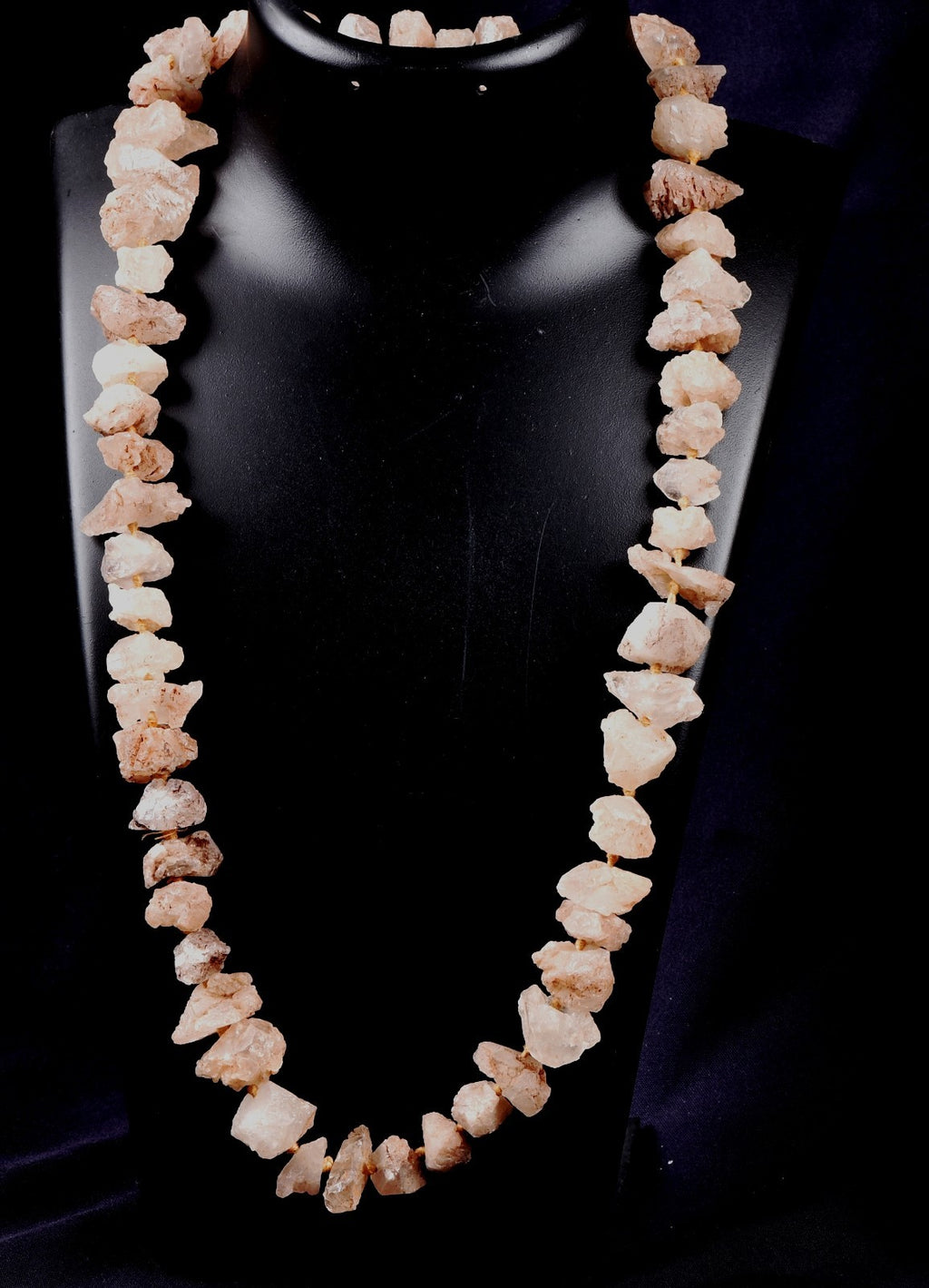 Nirvana quartz Himalayan  growth interference  pink   ice quartz necklace #8147