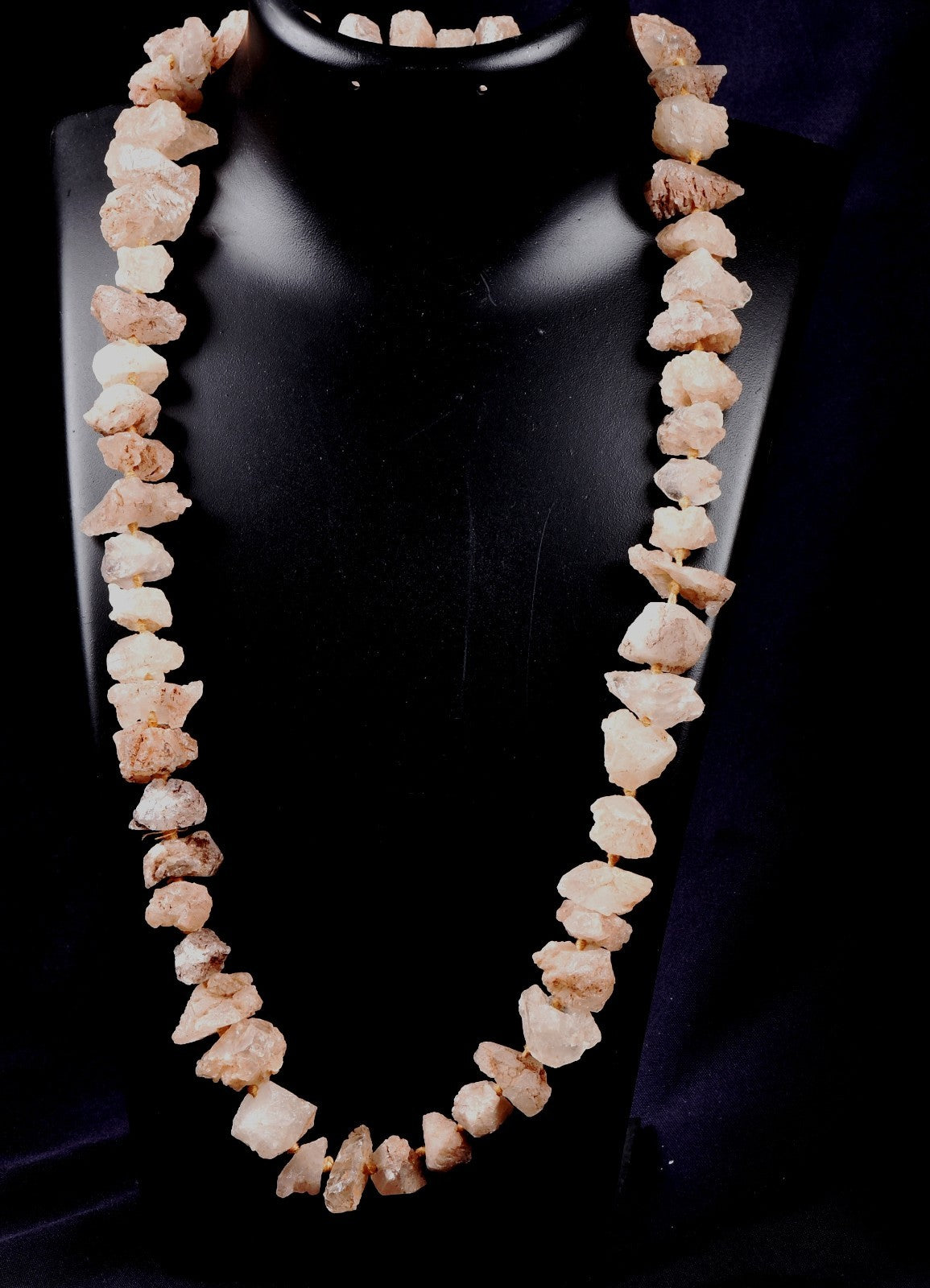 Nirvana quartz Himalayan  growth interference  pink   ice quartz necklace #8147