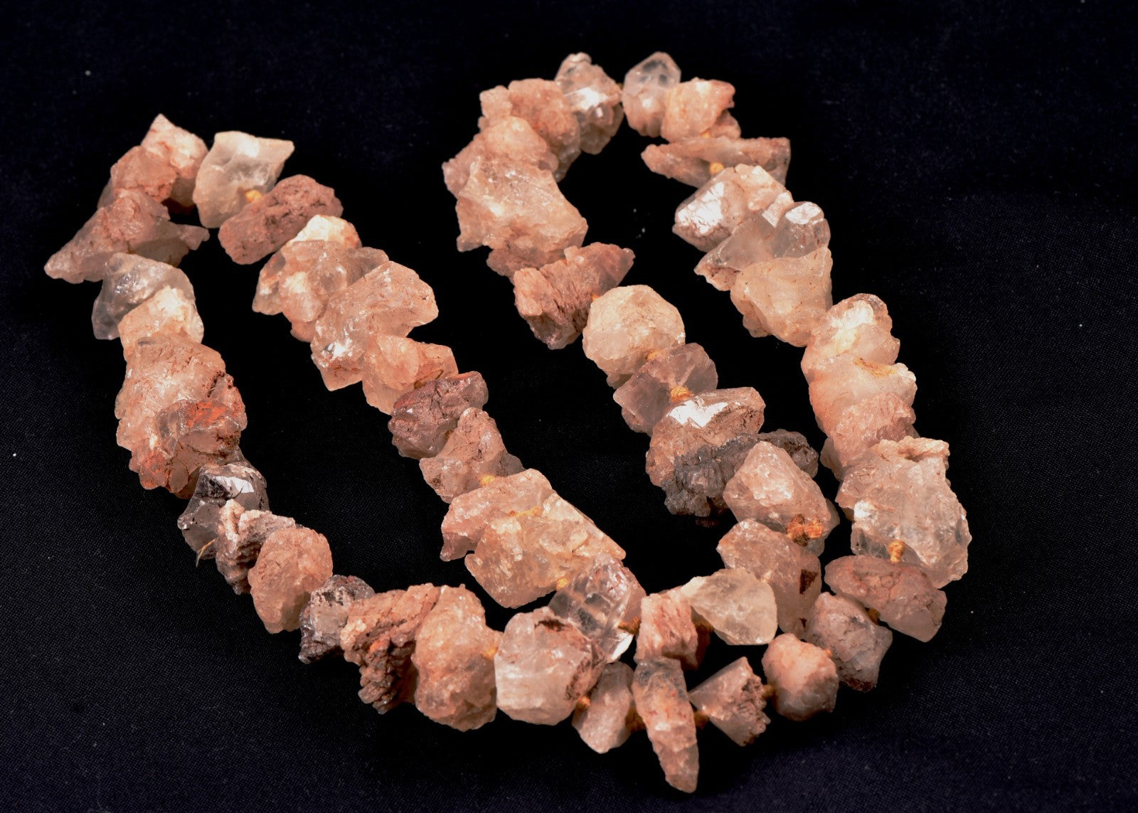 Nirvana quartz Himalayan  growth interference  pink   ice quartz necklace #8147