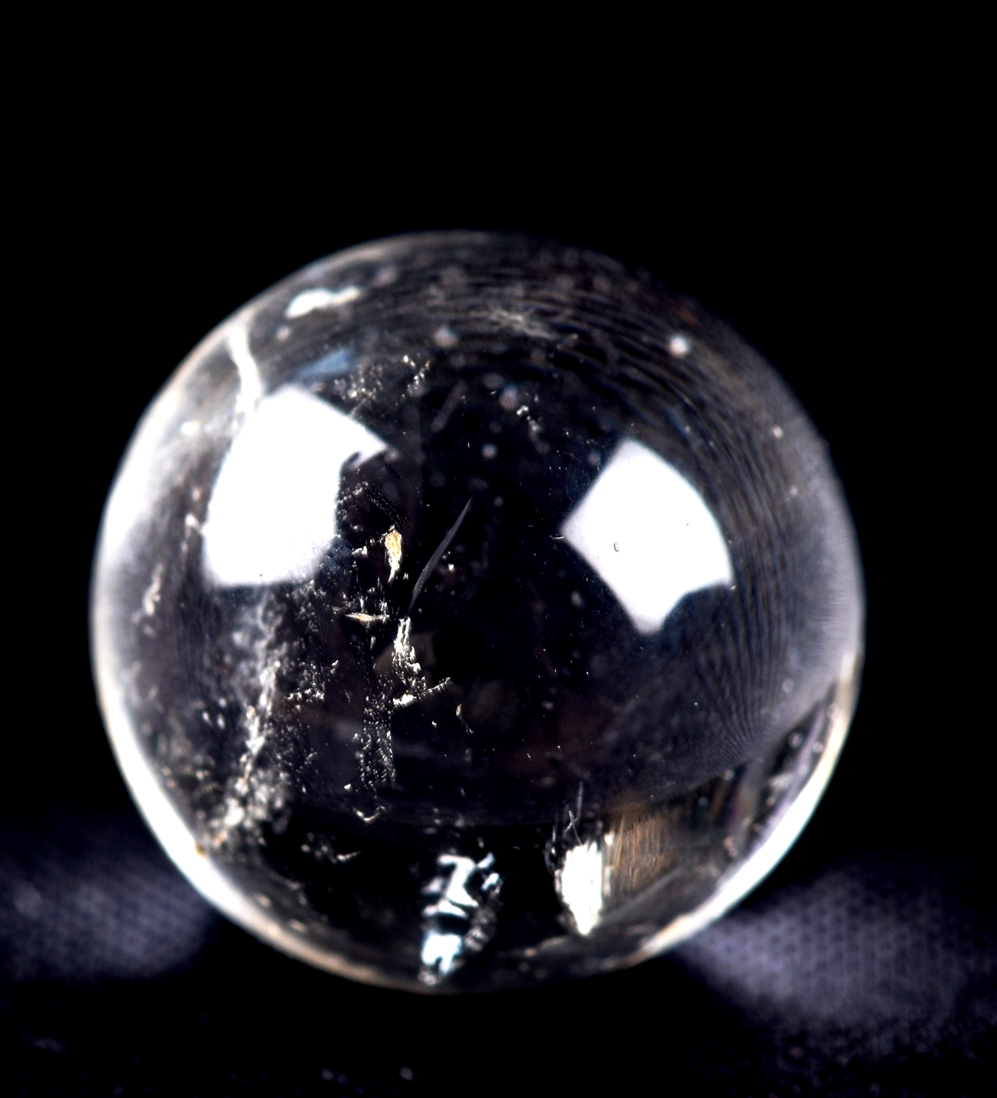 Satyaloka region  scrying sphere   synergy 12 high frequency quartz   #7937