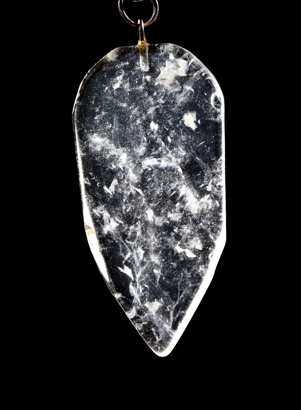Satyaloka   quartz flat rainbow    pendant  synergy 12 crystal #1020