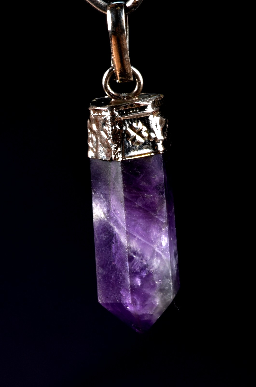 Amethyst  pendant supporting a healthy sleep cycle reflects negativity  # 7979