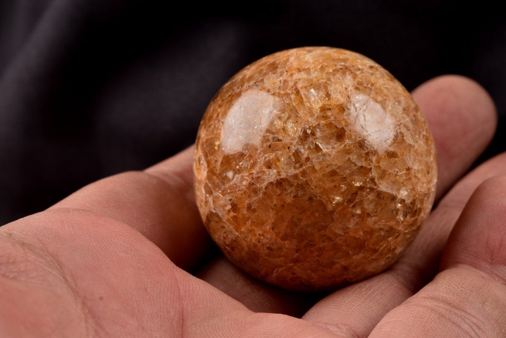 Himalayan golden healer quartz sphere 6.5 cm  infusion of divine fire #8063