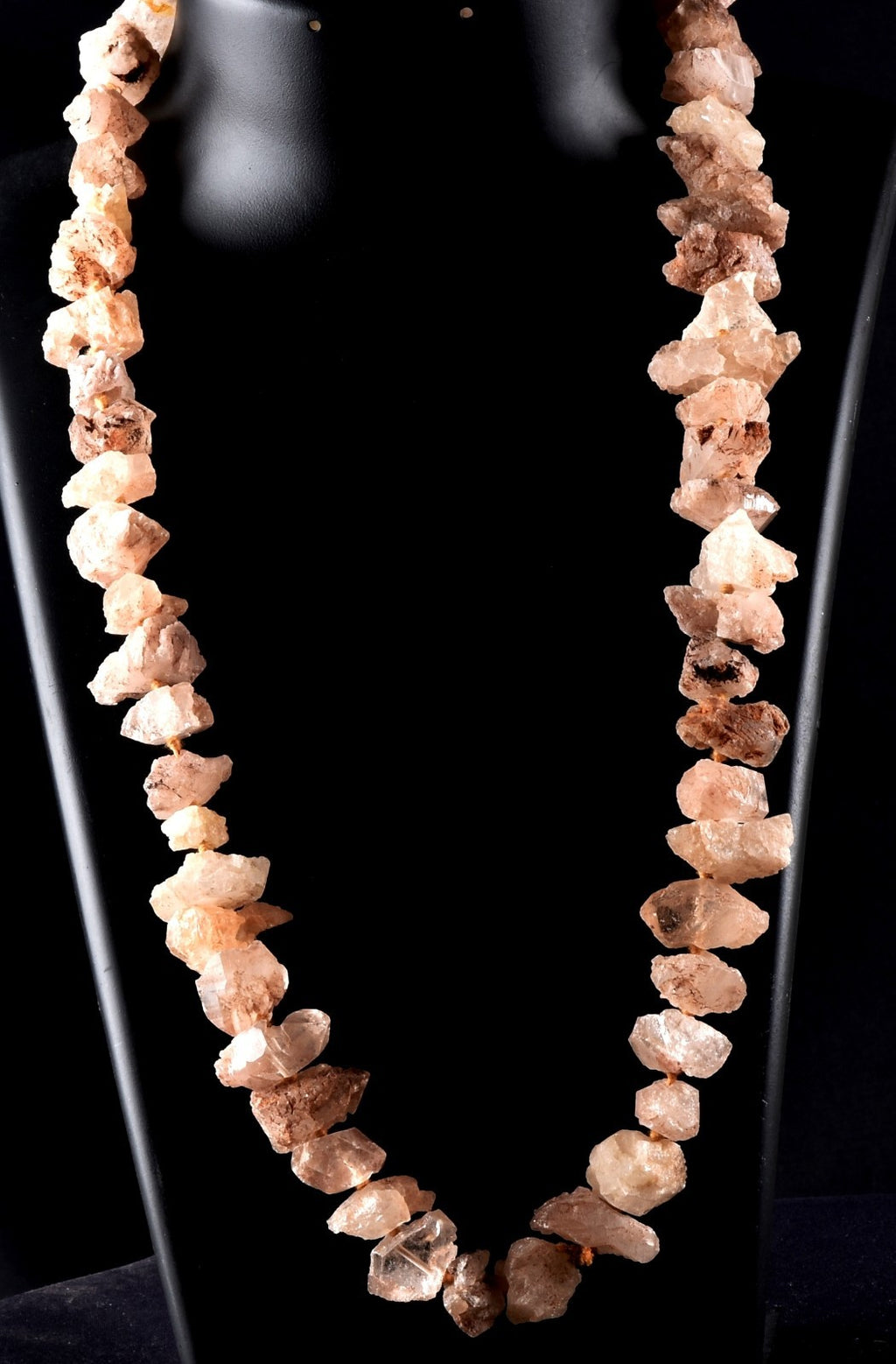 Nirvana quartz Himalayan  growth interference  pink   ice quartz Necklace #8299