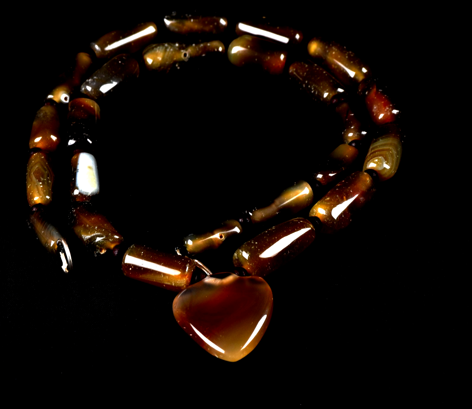 old sulemani  dzi/bhaisajyaguru/ shaman bead necklace with  reach patina #7892