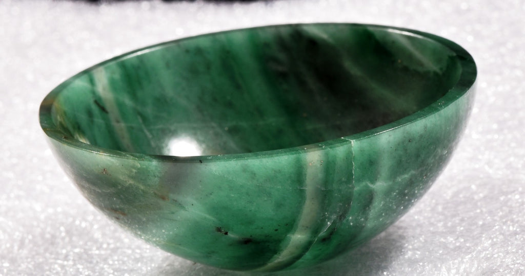 green aventurian bowl prosperity creativity /imagination  /success  #1018