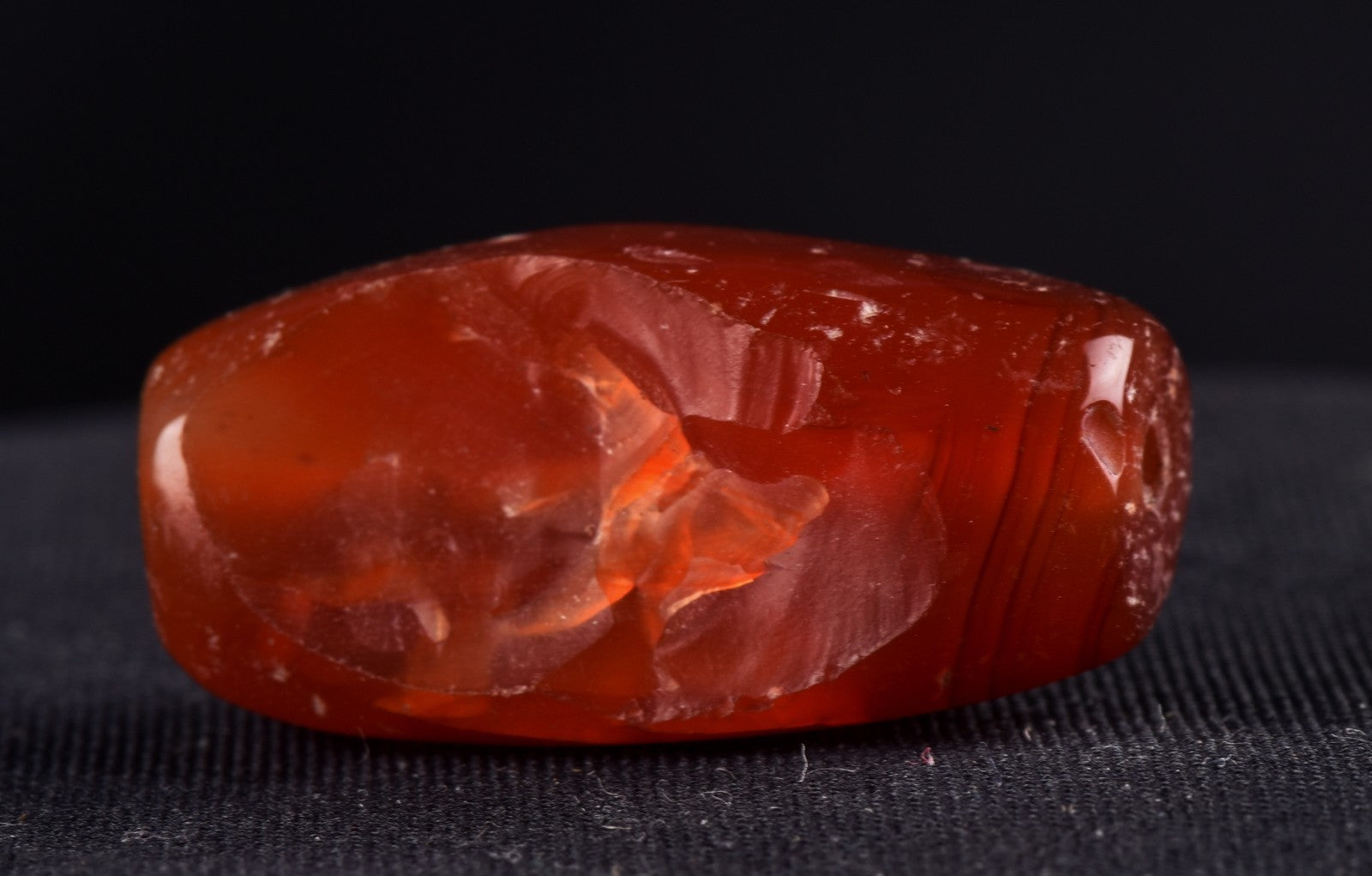 old mystic Carnelian pema raka  bead ''sanctified scar'', medicine man # 8097