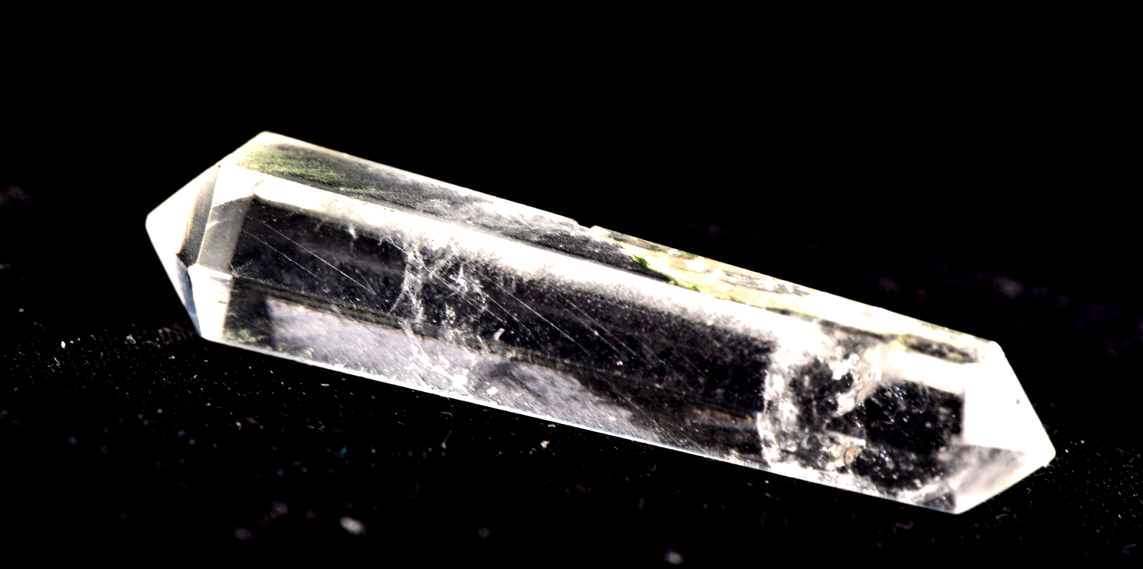 Satyaloka satyamani  region quartz d.t  pocket wand  synergy 12 crystal #8122
