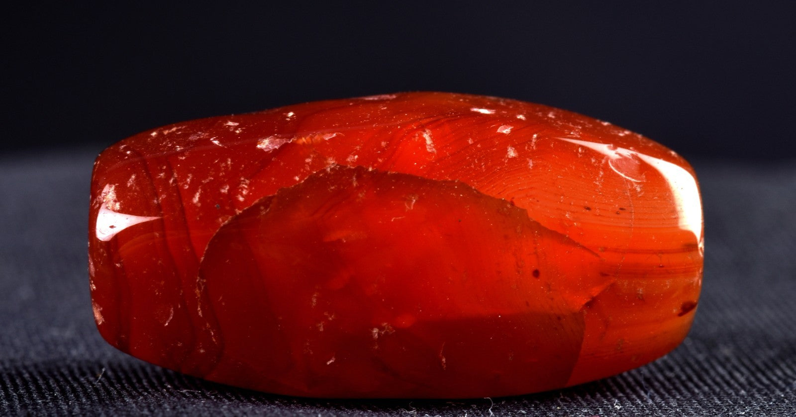 old mystic Carnelian pema raka  bead ''sanctified scar'', medicine man # 8097