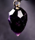 dark amethyst  pendant supporting healthy sleep cycle reflects negativity# 8281