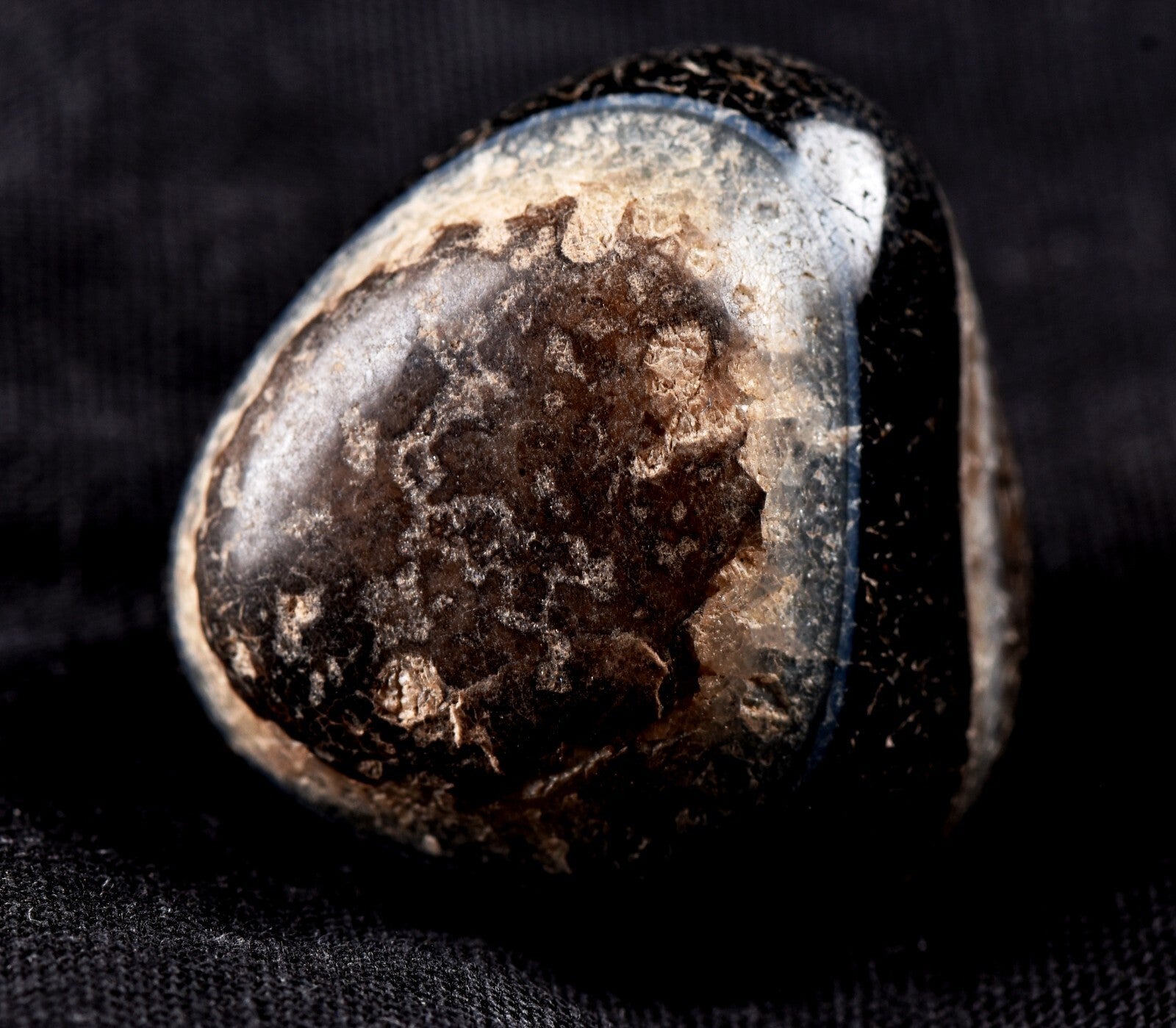old mystic Sulemani soloman stone  for luck wealth protection shaman  #7341