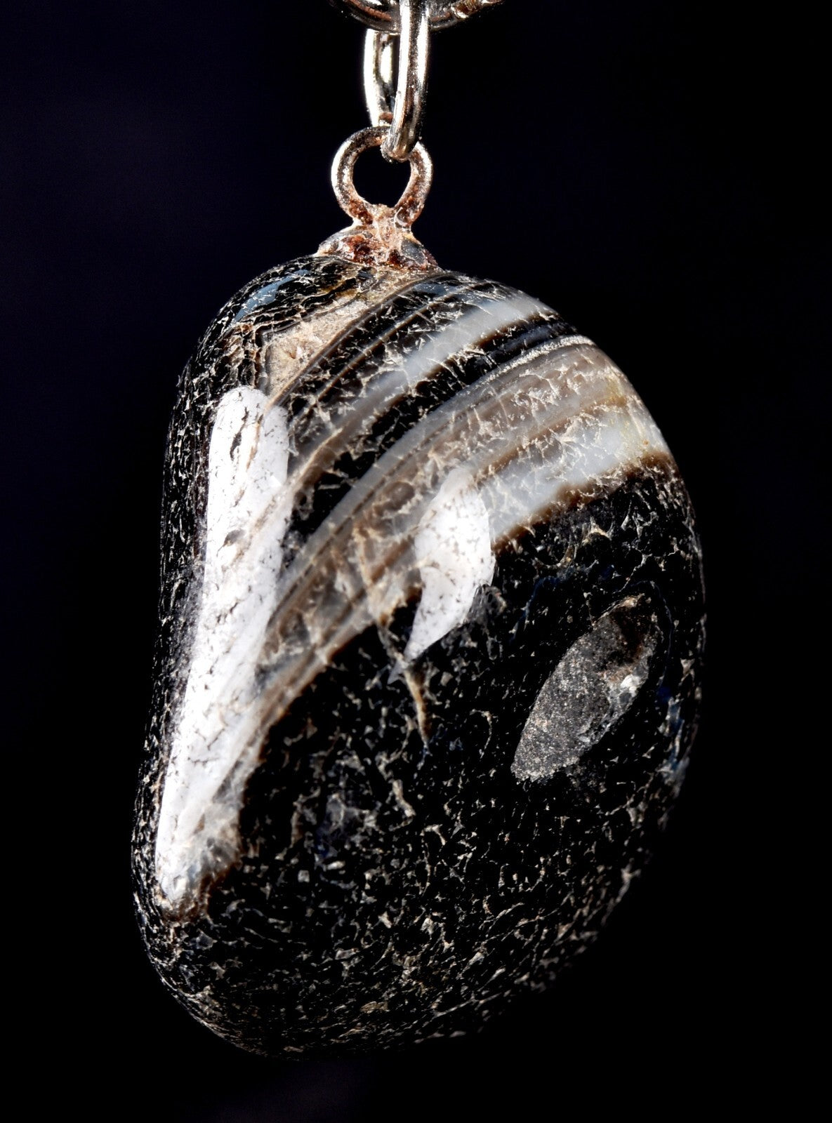 old mystic Sulemani soloman stone pendant  luck wealth protection shaman  #7374
