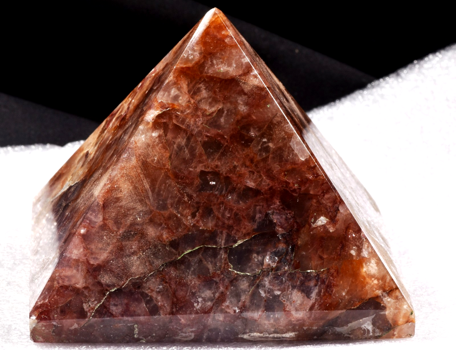 Himalayan golden healer quartz pyramid  infusion of divine fire #1015
