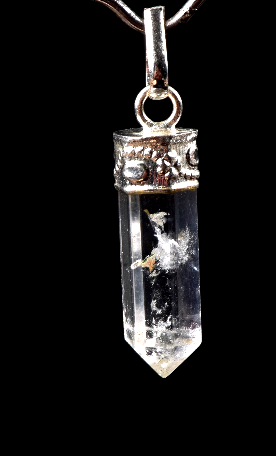 Satyaloka satyamani region  copper/ steel  pendant  synergy 12 crystal #8225