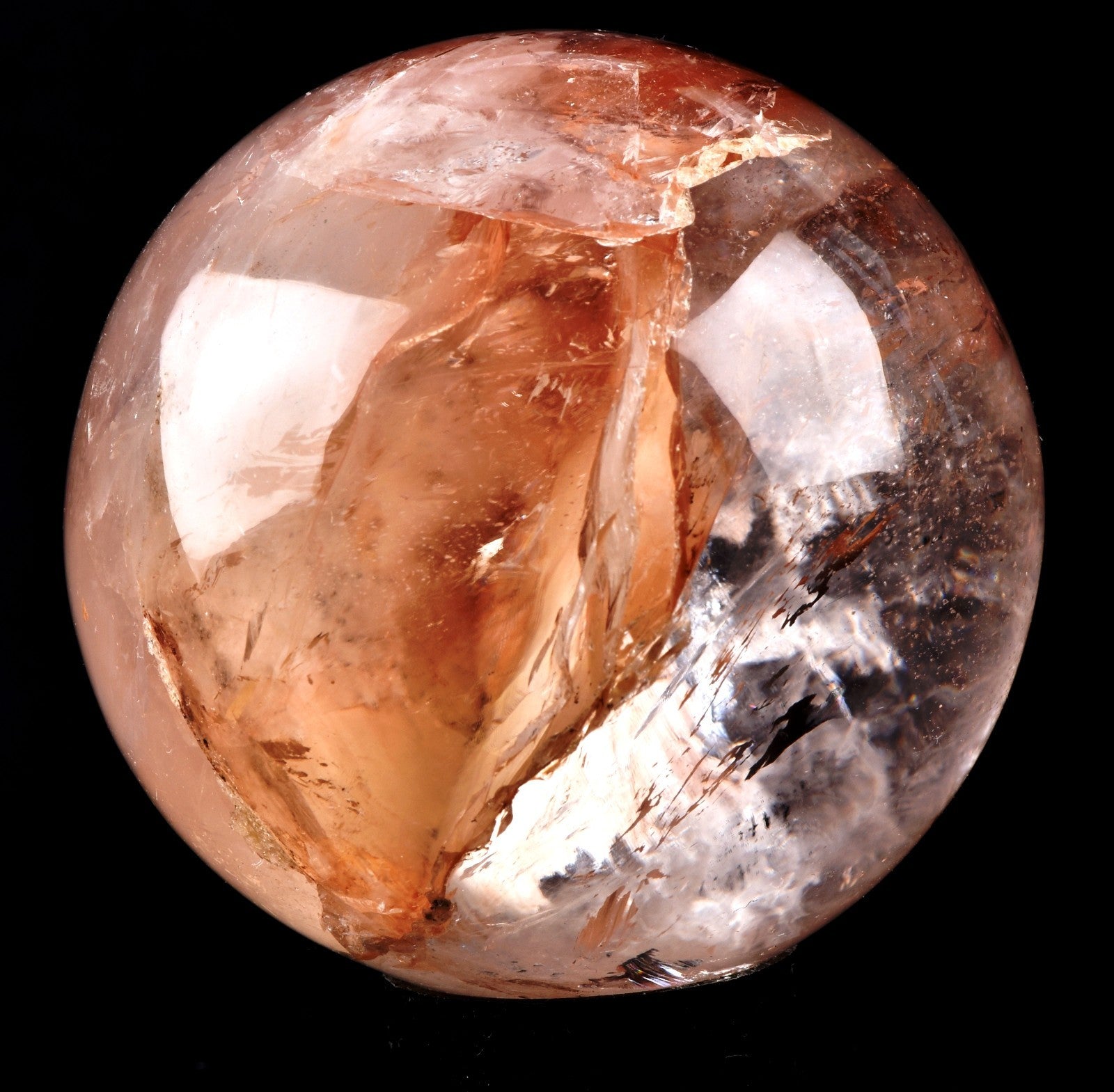 Himalayan Red Azeztullite  agnitite crystal sphere infusion of divine fire #7872