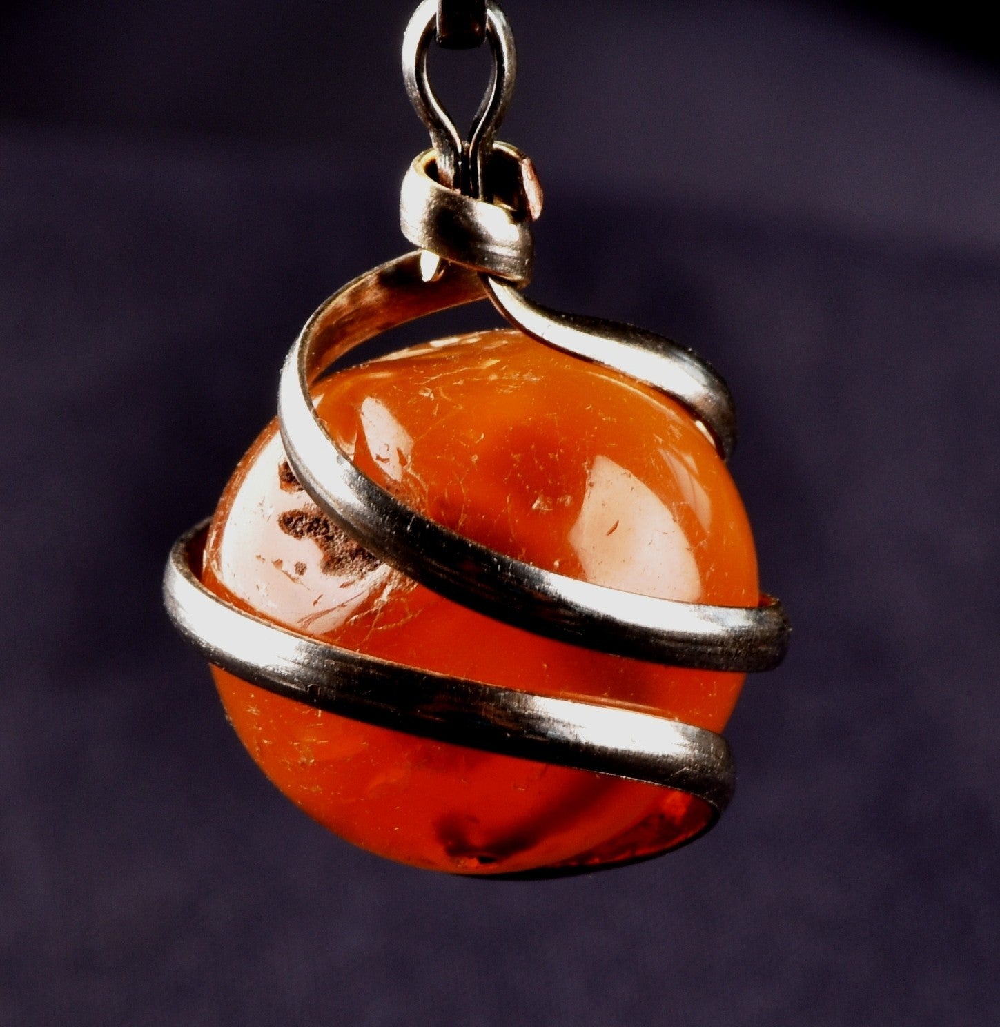 rare Carnelian sphere cave pendant   courage creativity shaman protection #8257
