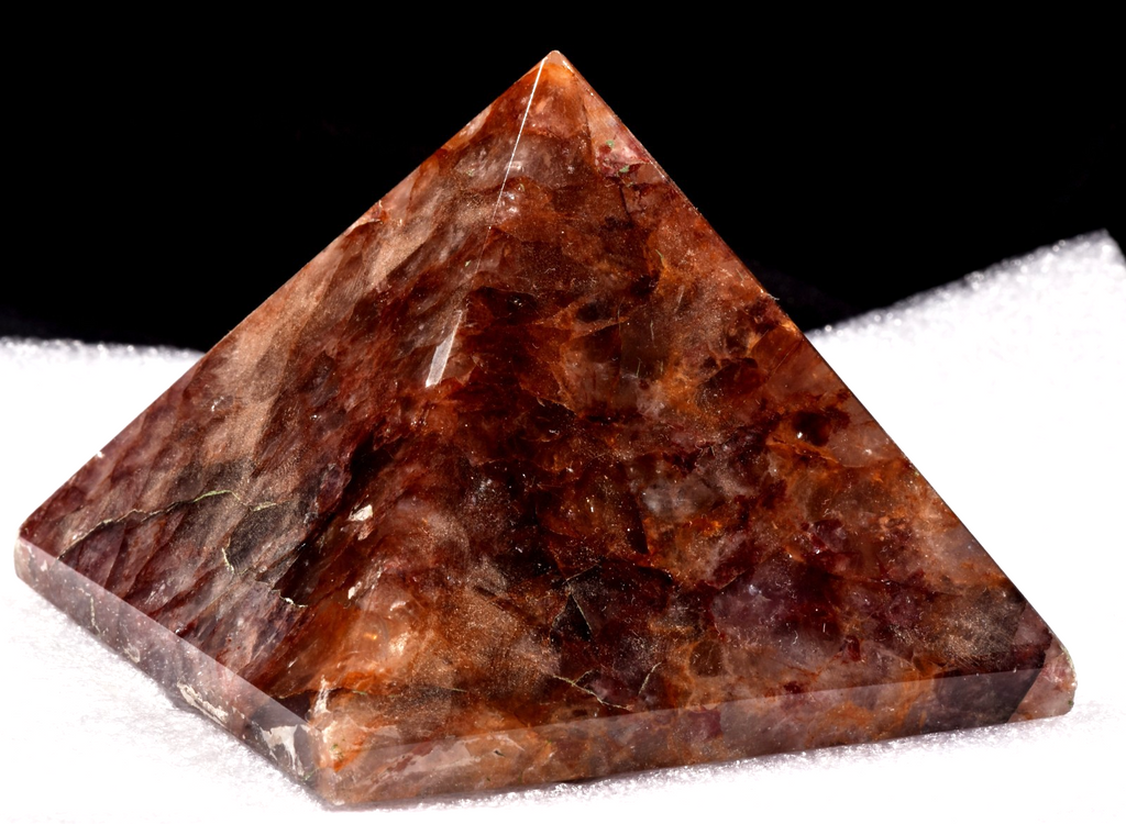 Himalayan golden healer quartz pyramid  infusion of divine fire #1015