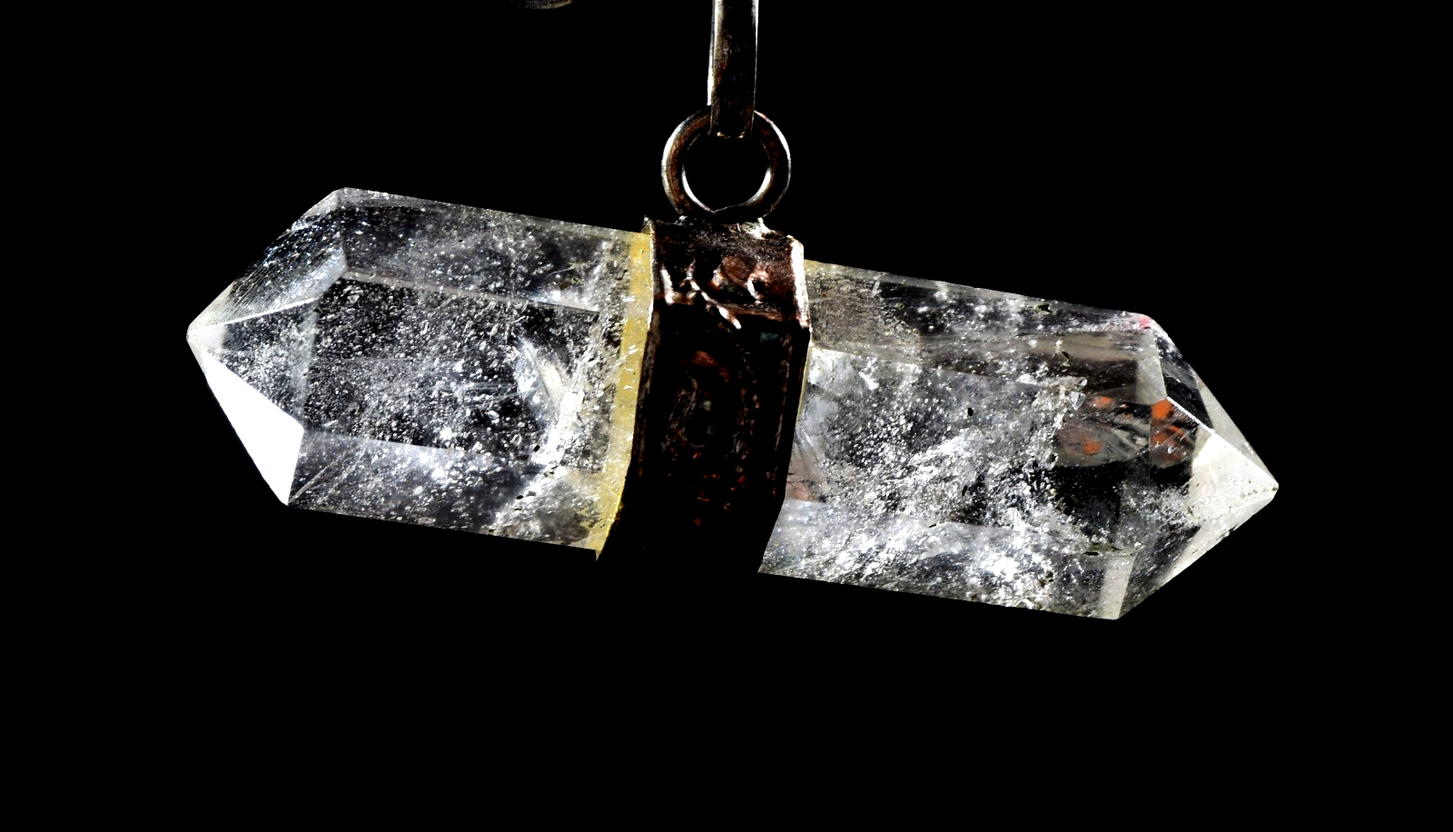 Satyaloka satyamani  region quartz double terminated pendant synergy 12  #1026