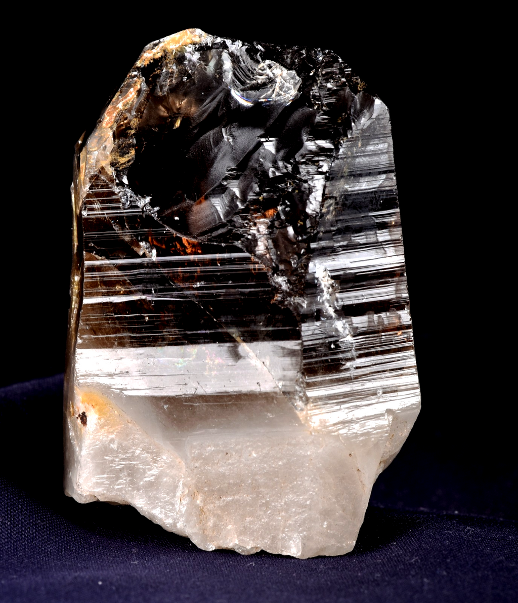 Morion Black LEMURIAN Raw Self Healed warrior Natural Smoky Master Crystal 8167