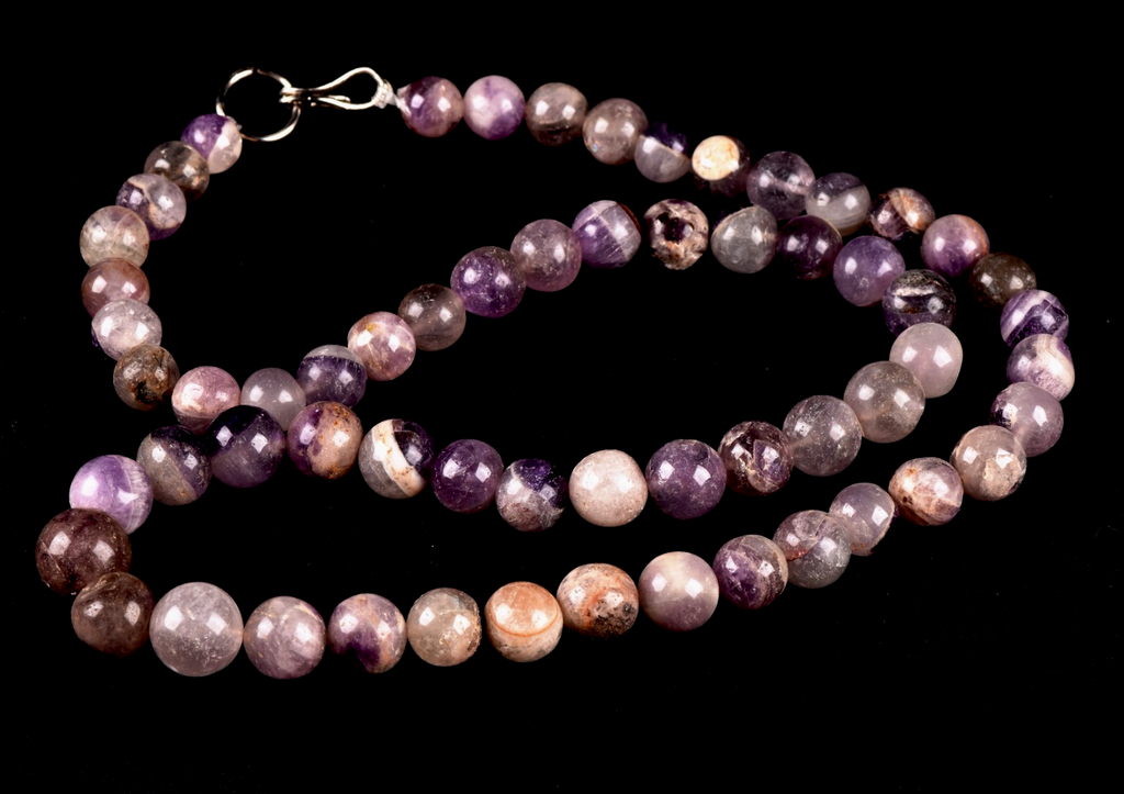 Amethyst  necklace supporting a healthy sleep cycle reflects negativity  # 7963