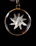 Satyaloka satyamani  region quartz  sun  pendant in silver  synergy 12  #1025