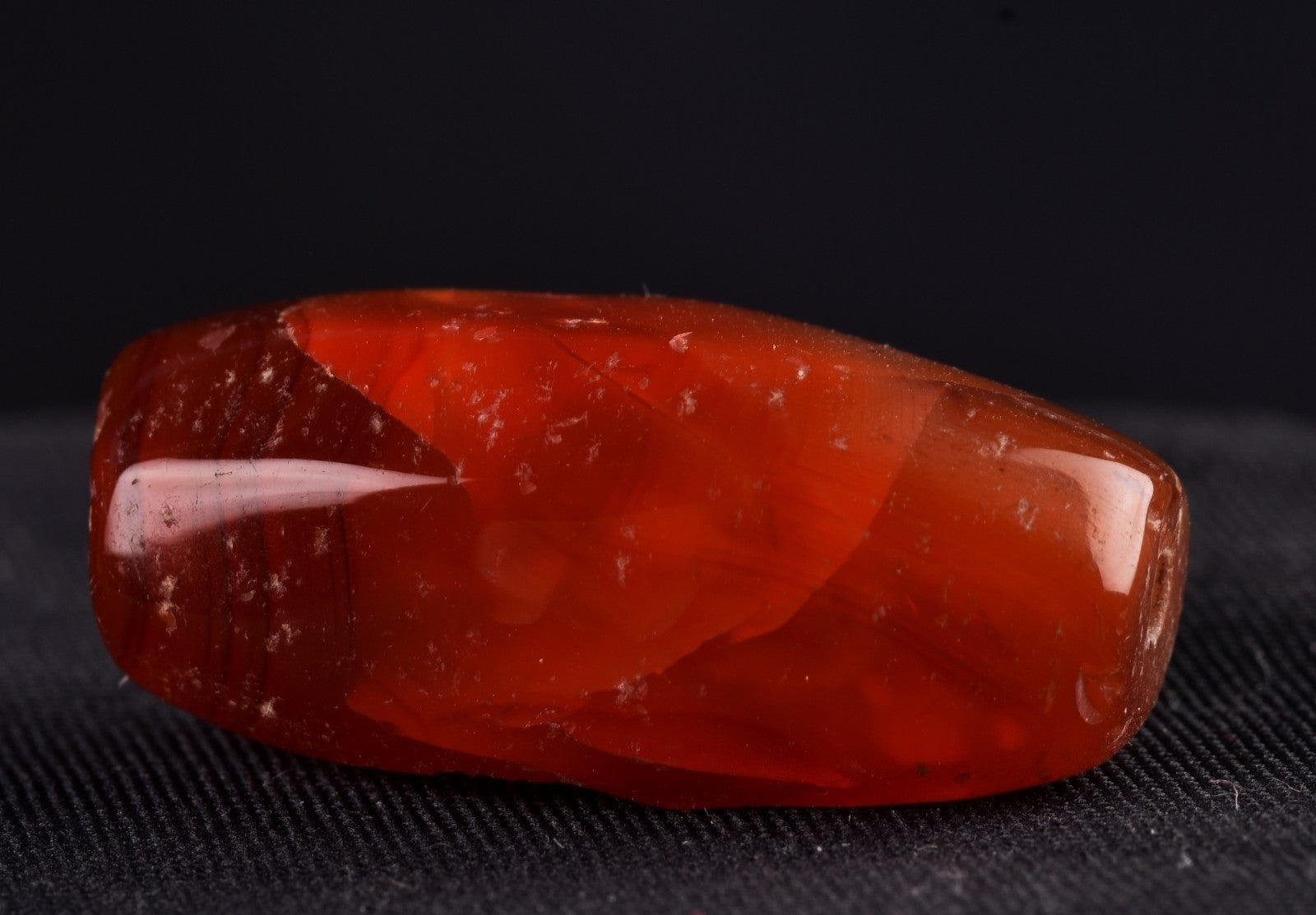 old mystic Carnelian pema raka  bead ''sanctified scar'', medicine man # 8097