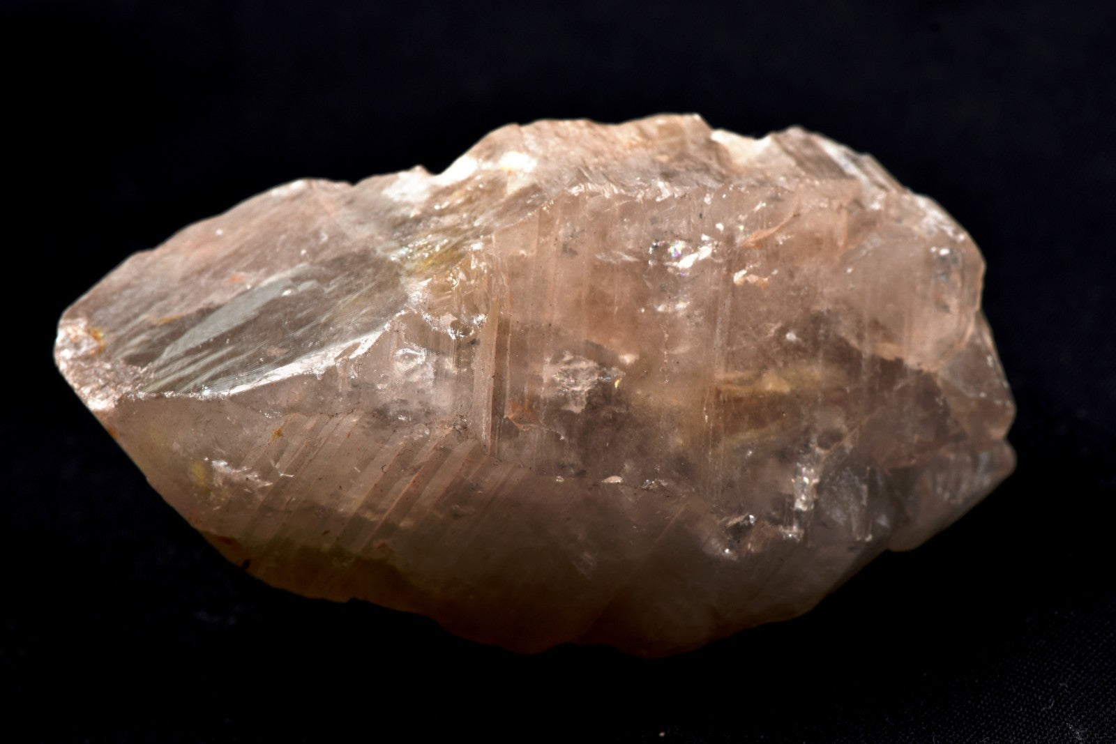 Himalayan golden  Scalar ice quartz crystal nirvana gwindel,  rainbows  #7824