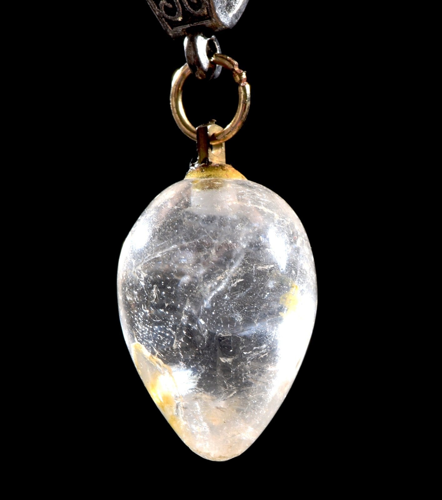 Satyaloka golden healer quartz  grape shape pendant  synergy 12 crystal #1021