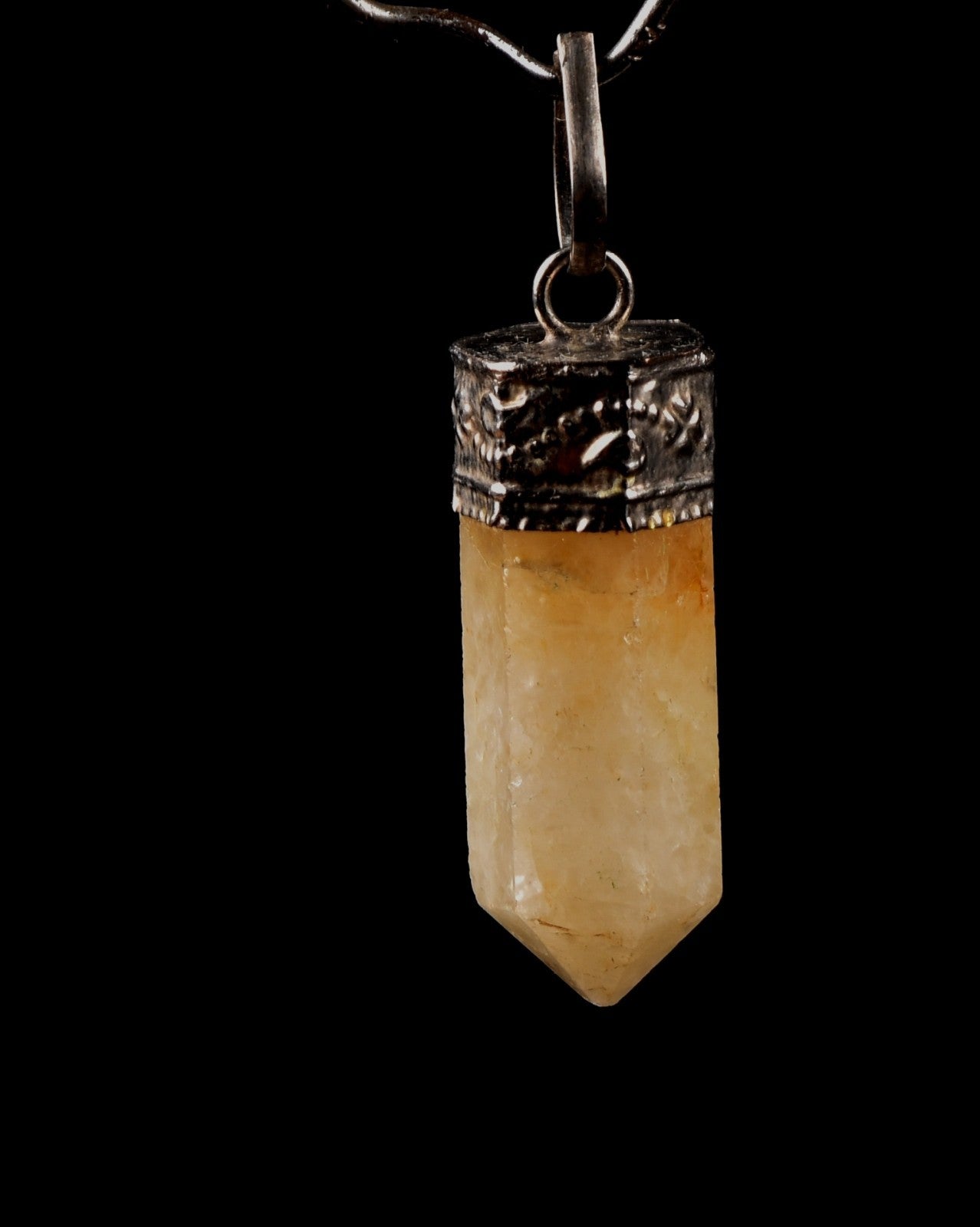 Himalayan golden healer crystal pendant   # 7851