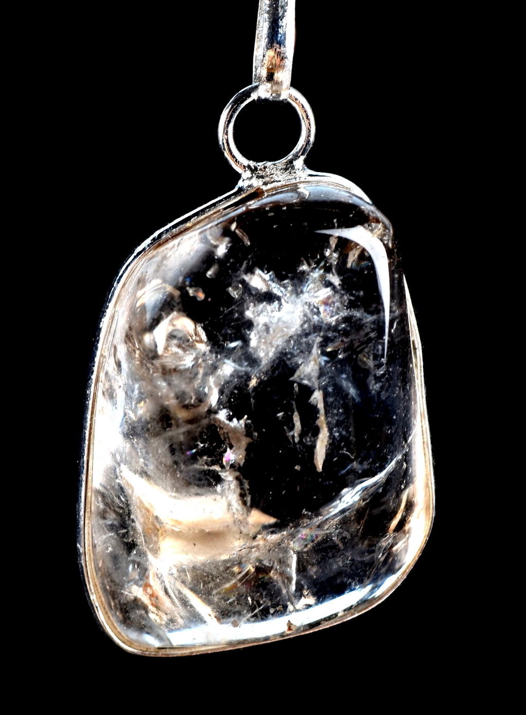 Golden brown  mystic manifestation quartz pendant shaman cleans aura, ,#7758
