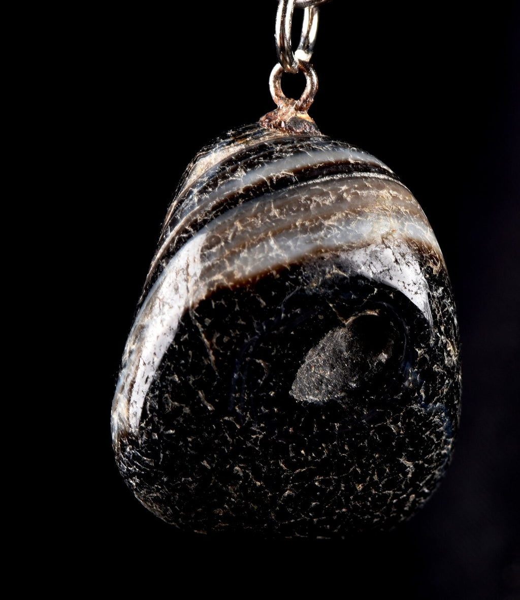 old mystic Sulemani soloman stone pendant  luck wealth protection shaman  #7374