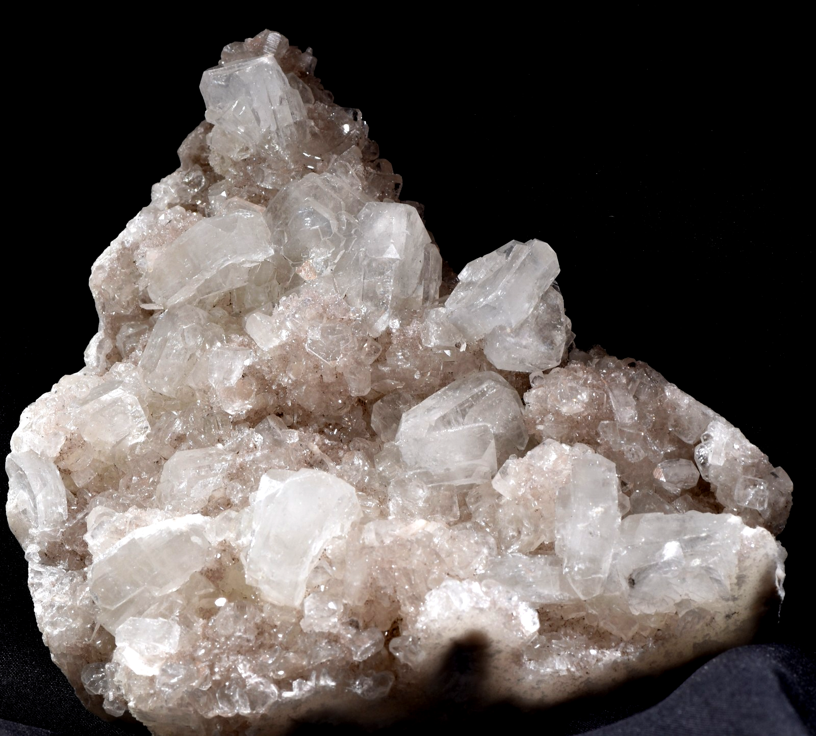Apophyllite on grey quartz  base   psychic direction and guidance alter #1001