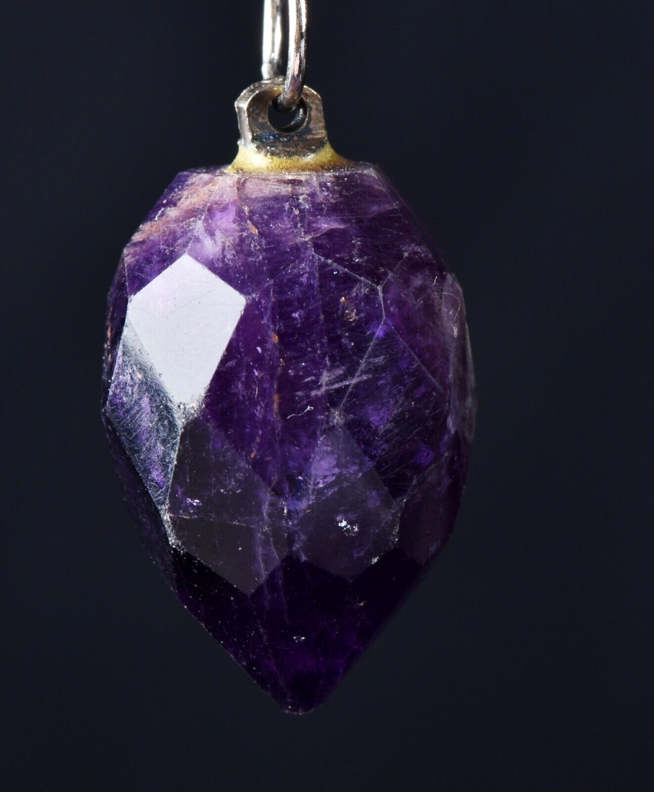 Amethyst  pendant supporting a healthy sleep cycle reflects negativity  # 7004