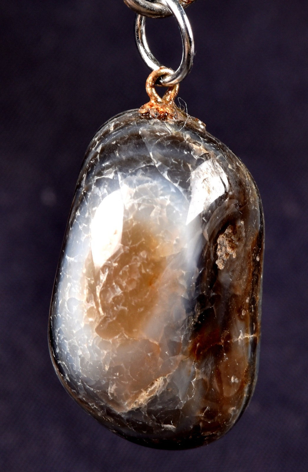 Sulemani ''evil eye'' mystic stone pendant  luck wealth protection shaman  #7681