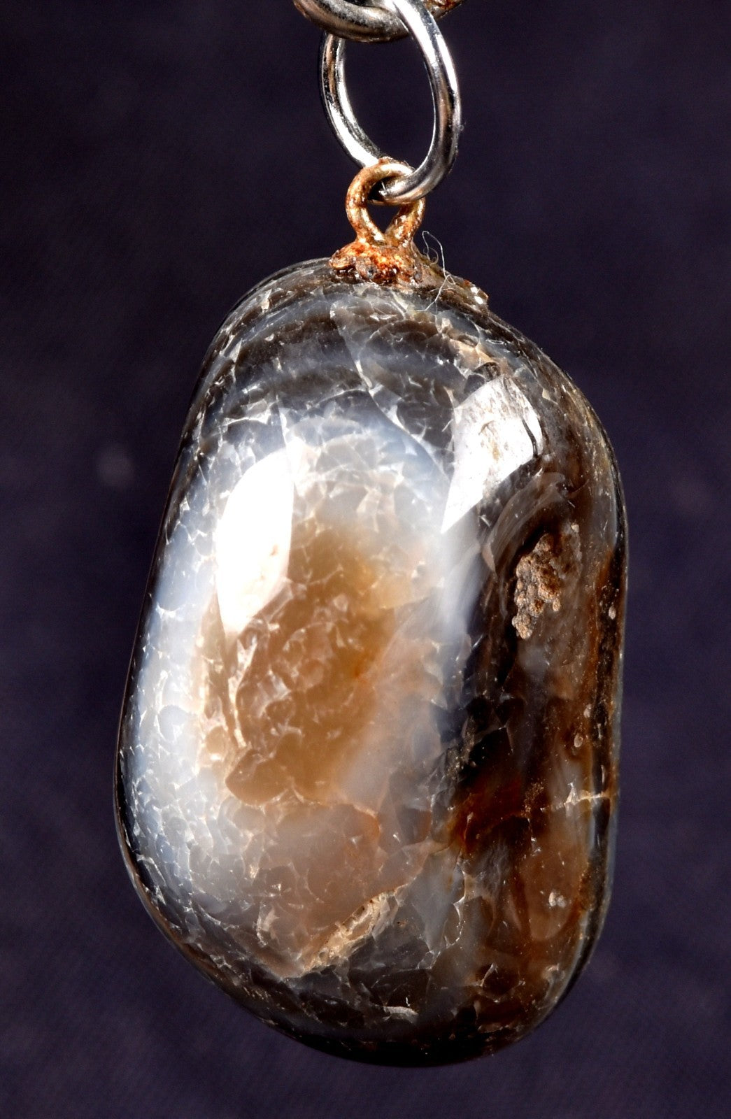 Sulemani ''evil eye'' mystic stone pendant  luck wealth protection shaman  #7681