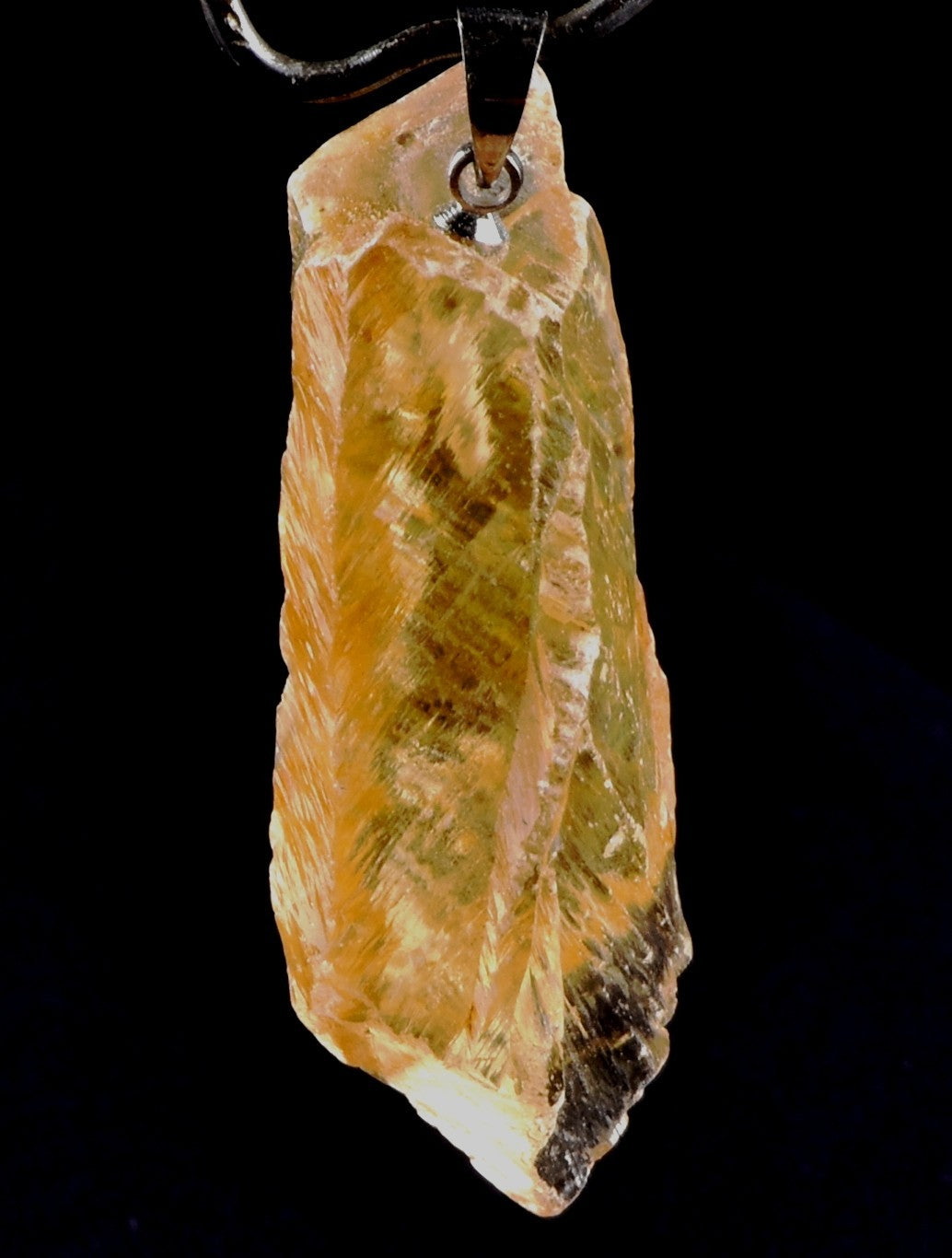 satyaloka  region quartz  synergy 12 high frequency  golden hue pendant#8248