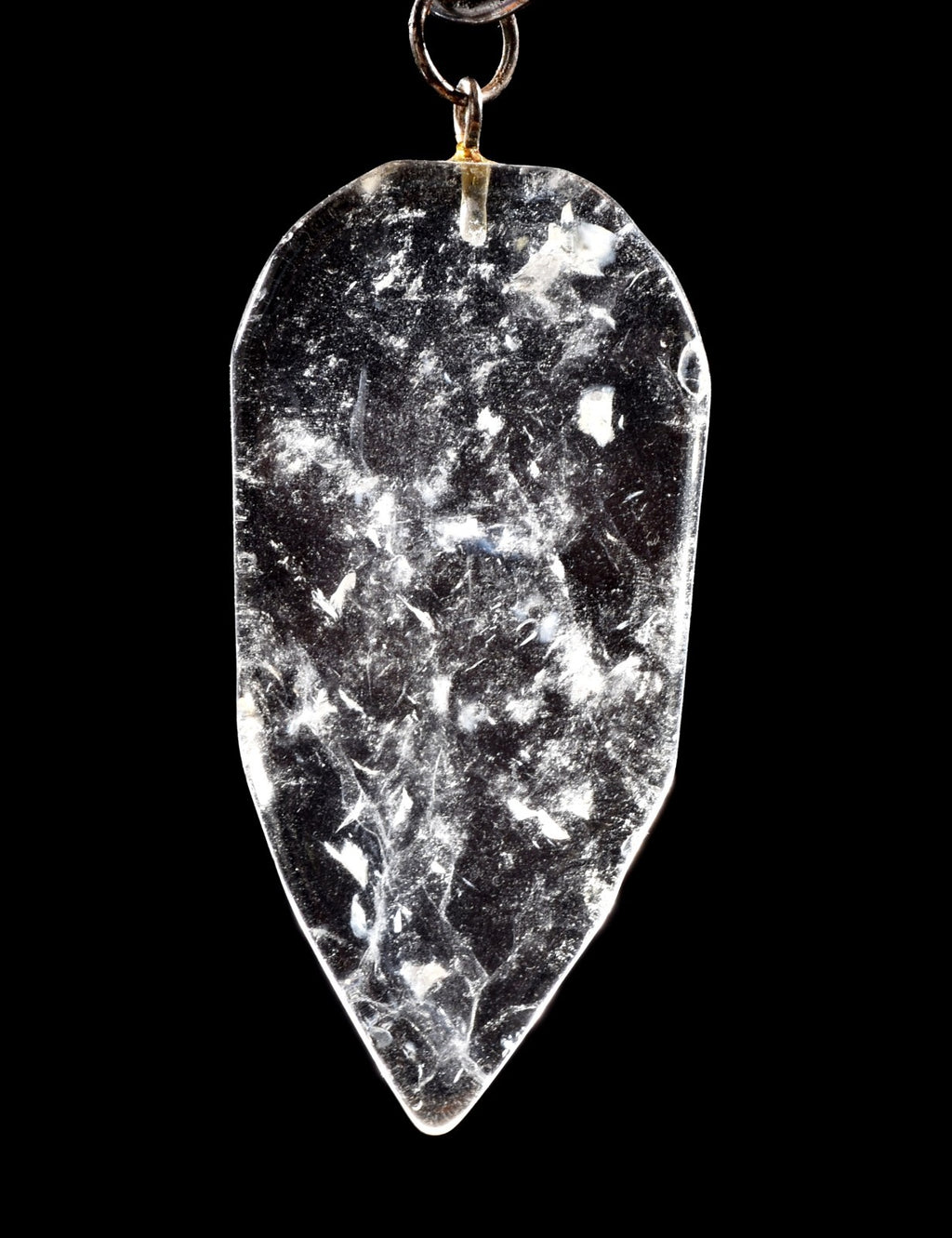 Satyaloka   quartz flat rainbow    pendant  synergy 12 crystal #1020